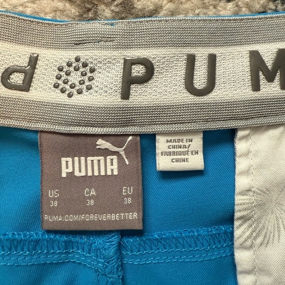 Puma Dry Cell Short Performance Mens Size 38 Aqua Blue Golf Outdoor Activity - Picture 2 of 12